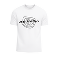 "orlando swirl" short sleeve white tee
